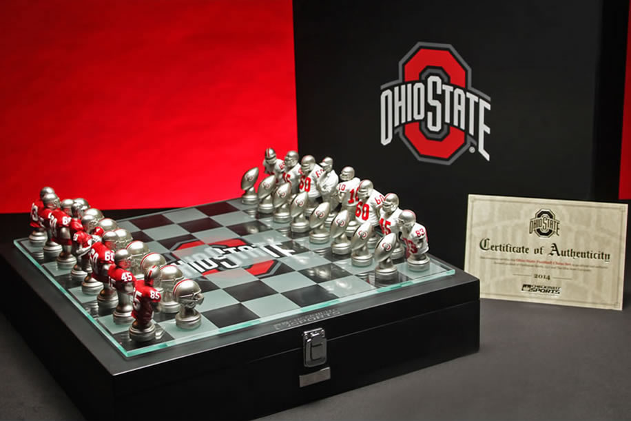Ohio State custom chess set